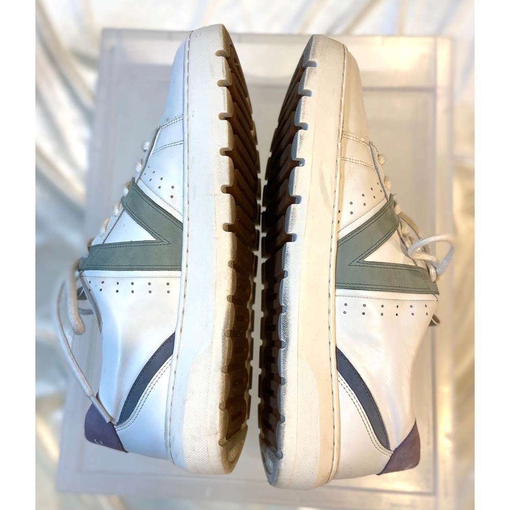 Vionic Simasa White Leather Lavender Sage Green Sneakers Womens Size 10 Low Top - Picture 5 of 8